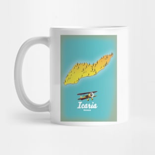 Icaria greece retro map Mug